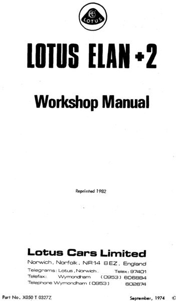 Lotus Elan 1962-1974 FH DH Coupe Models Workshop Manual Service Repair 